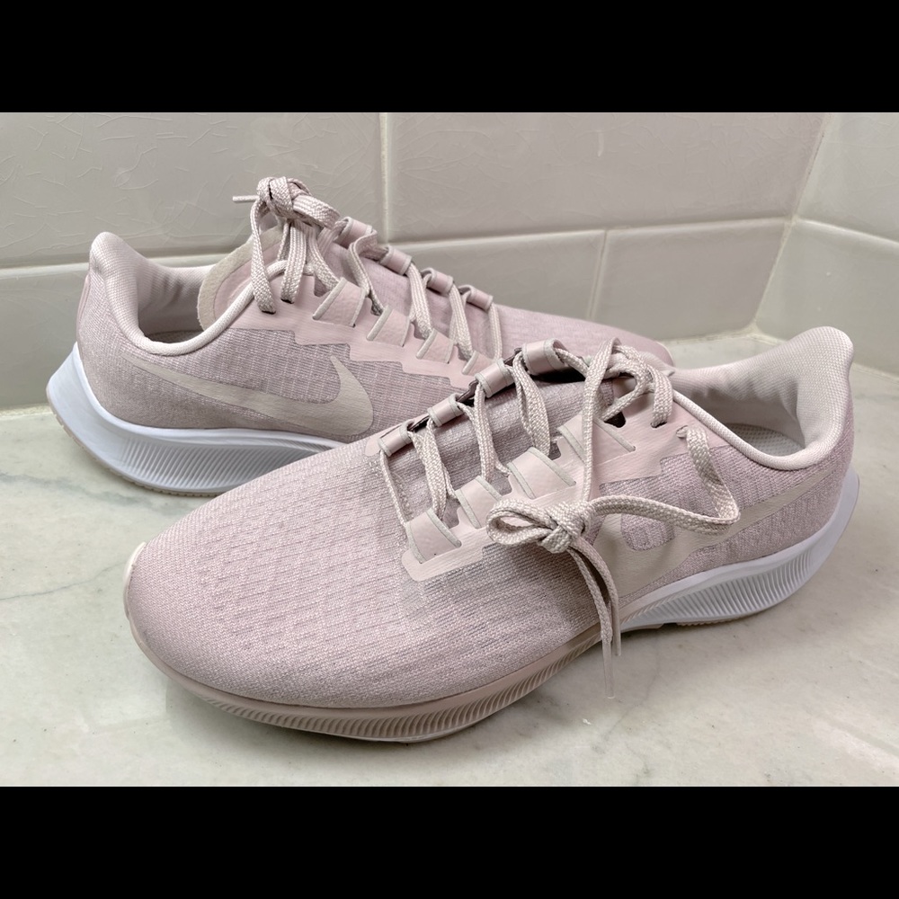 Nike Zoom Pegasus 37 Running Shoes - Women's Size Champagne/Barely Rose/White